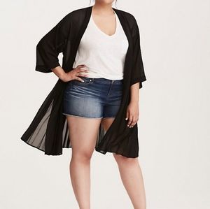 TORRID OPEN FRONT PLEATED KIMONO SIZE 3 GYPSY and FESTIVE